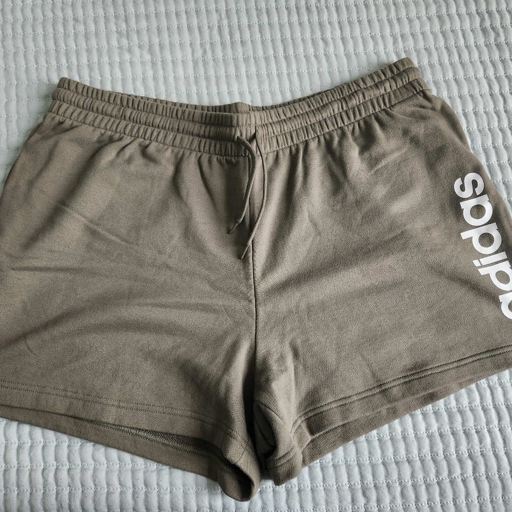 NWT olive Adidas sweat shorts